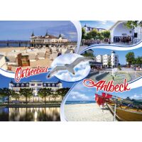 AHLBECK Postkarten Ansichtskarten Möwe Strand