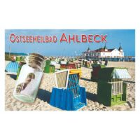 Ostseebad Ahlbeck Magnet mit kleiner Flasche...