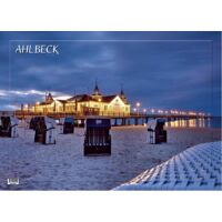 Ahlbeck Tischset Ahlbecker Hof bei Nacht Luftaufnahme