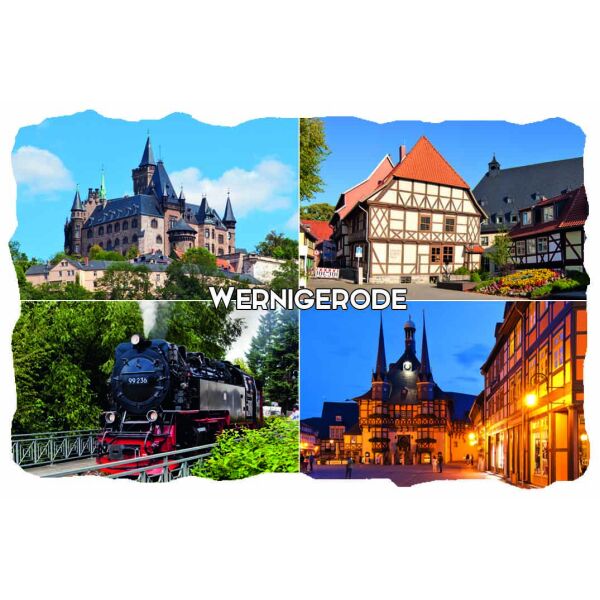 Wernigerode im Harz Magnet ABS Kühlschrankmagnet 4 Bilder