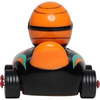 RaceDuck orange Rennauto Quietscheente Badeente McLaren Sportente Ducks on Wheels