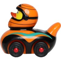 RaceDuck orange Rennauto Quietscheente Badeente McLaren Sportente Ducks on Wheels