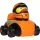 RaceDuck orange Rennauto Quietscheente Badeente McLaren Sportente Ducks on Wheels