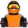 RaceDuck orange Rennauto Quietscheente Badeente McLaren Sportente Ducks on Wheels