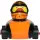 RaceDuck orange Rennauto Quietscheente Badeente McLaren Sportente Ducks on Wheels