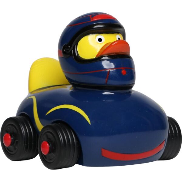 RaceDuck dunkelblau Rennauto Quietscheente Badeente Red Bull Sportente Ducks on Wheels