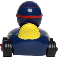 RaceDuck dunkelblau Rennauto Quietscheente Badeente Red Bull Sportente Ducks on Wheels