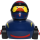 RaceDuck dunkelblau Rennauto Quietscheente Badeente Red Bull Sportente Ducks on Wheels