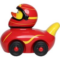 RaceDuck rot Rennauto Quietscheente Badeente Ferrari Sportente Ducks on Wheels