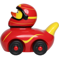 RaceDuck rot Rennauto Quietscheente Badeente Ferrari Sportente Ducks on Wheels