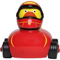 RaceDuck rot Rennauto Quietscheente Badeente Ferrari Sportente Ducks on Wheels
