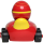RaceDuck rot Rennauto Quietscheente Badeente Ferrari Sportente Ducks on Wheels