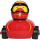 RaceDuck rot Rennauto Quietscheente Badeente Ferrari Sportente Ducks on Wheels