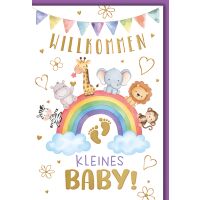 Geburt Baby neutral Grußkarte mit Umschlag...