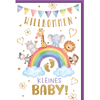 Geburt Baby neutral Grußkarte mit Umschlag...