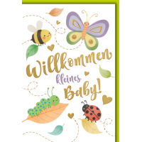 Geburt Baby neutral Grußkarte mit Umschlag...