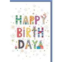 Geburtstag Grußkarte mit Umschlag "HAPPY...