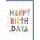 Geburtstag Grußkarte mit Umschlag "HAPPY BIRTHDAY" bunt