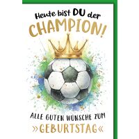 Geburtstag Grußkarte mit Umschlag Fußball...