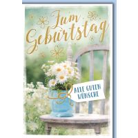 Geburtstag Grußkarte mit Umschlag Margeriten auf...