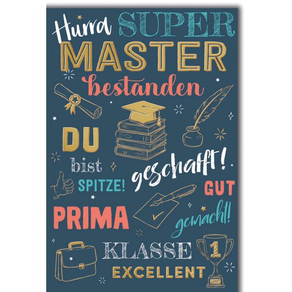 Master Grußkarte mit Umschlag Hurra Super Prima