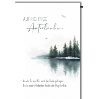 Trauer Kondolenz Beileidskarte mit Umschlag Aufrichtige...
