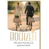 Hochzeit Grußkarte mit Umschlag Ehepaar auf...