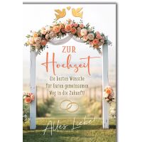 Hochzeit Grußkarte mit Umschlag weißer...