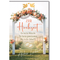 Hochzeit Grußkarte mit Umschlag weißer...