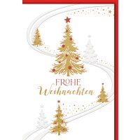 Weihnachten Grußkarte mit Umschlag Schneepiste...