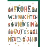 Weihnachten Grußkarte mit Umschlag Frohe...