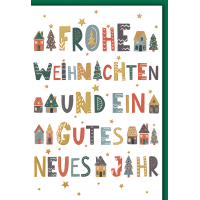 Weihnachten Grußkarte mit Umschlag Frohe...