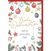 Weihnachten Grußkarte mit Umschlag Zweige Beeren...
