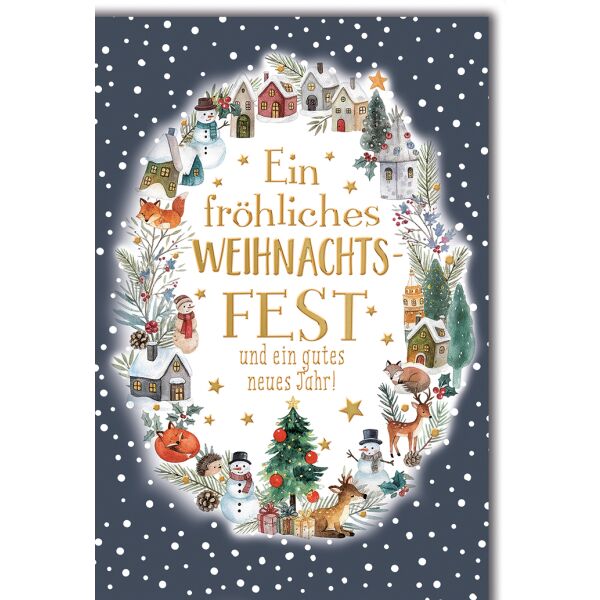 Weihnachten Grußkarte mit Umschlag Weihnachten mit Schneeflocken