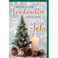 Weihnachten Grußkarte mit Umschlag Kleiner Baum...