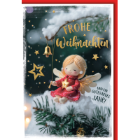 Weihnachten Grußkarte mit Umschlag Puppenengel auf...