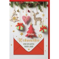 Weihnachten Geldkarte Grußkarte mit Umschlag...