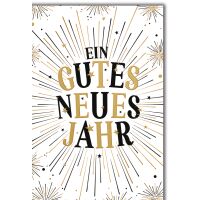 Neujahr Silvester Grußkarte mit Umschlag Text mit...