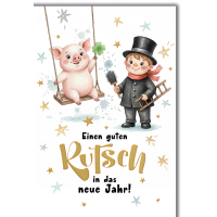 Neujahr Silvester Grußkarte mit Umschlag...