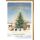 Weihnachten Grußkarte mit Umschlag Waldtiere um Tannenbaum