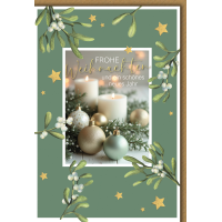 Weihnachten Grußkarte mit Umschlag Mistelzweige...