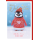 Weihnachten Grußkarte mit Umschlag Pinguin mit Pulli und Mütze