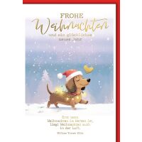Weihnachten Grußkarte mit Umschlag Dackel mit...