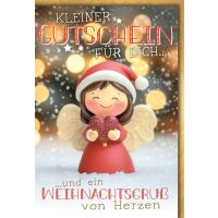 Weihnachten Grußkarte mit Umschlag Dekoengel mit...