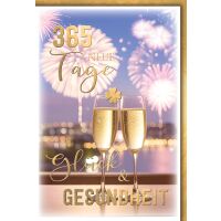 Neujahr Silvester Grußkarte mit Umschlag...