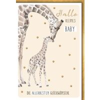 Geburt Baby Grußkarte mit Umschlag Giraffenmama mit...