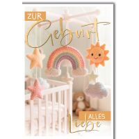 Geburt Baby Grußkarte mit Umschlag Mobile mit...