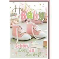 Geburt Baby Mädchen Grußkarte mit Umschlag...