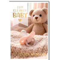 Geburt Baby Grußkarte mit Umschlag Schnuller...