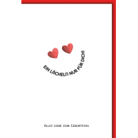 Geburtstag Grußkarte mit Umschlag Ein Lächeln...